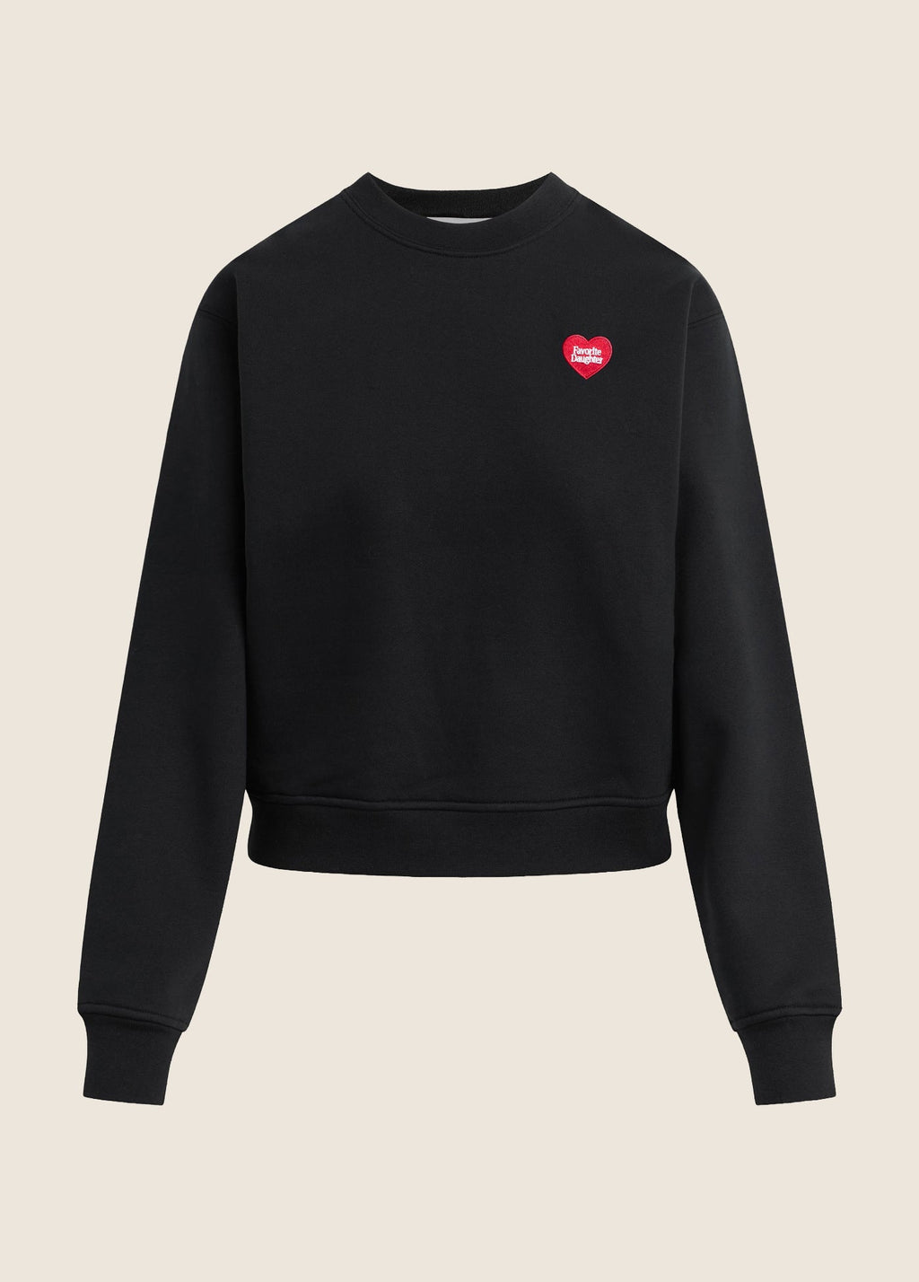 THE EMBROIDERED FAVORITE DAUGHTER HEART SWEATSHIRT