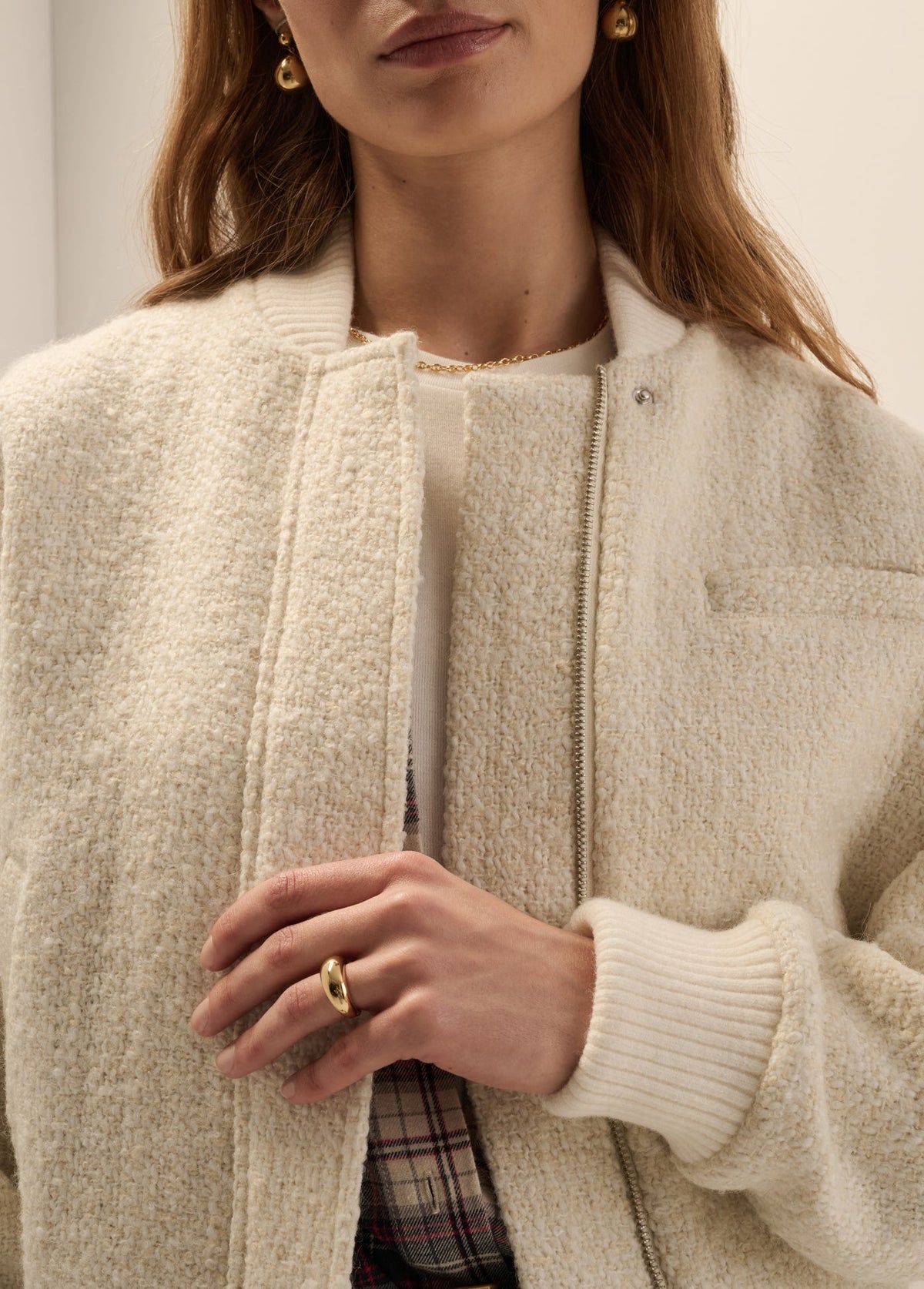 THE BOUCLE STUDIO BOMBER